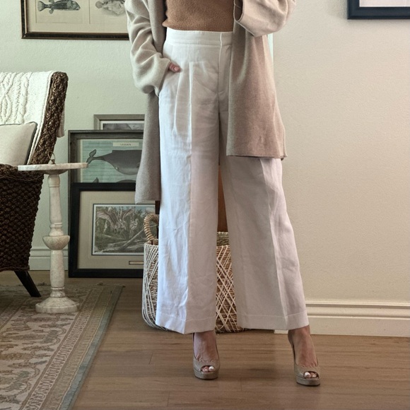 Armani Linen Blend Wide Leg Trousers - Picture 3 of 11